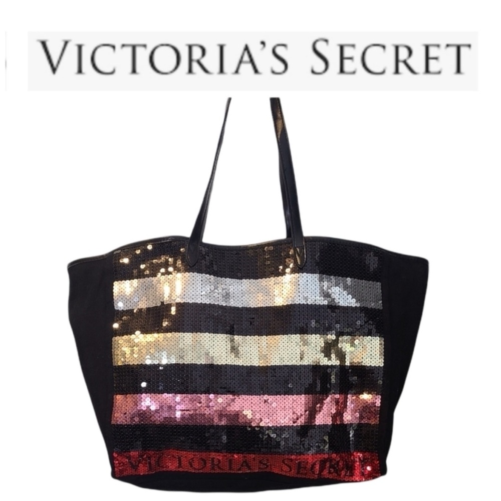 VICTORIAS SECRET Colorful Bedazzled Tote